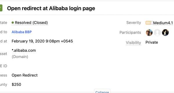 Open Redirect Alibaba